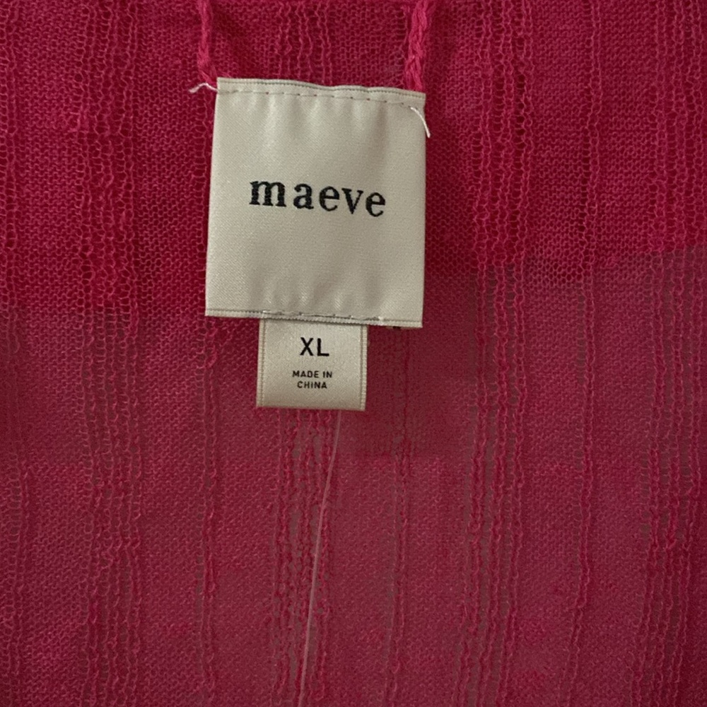 Maeve By Anthropologie Linen Ruffled Wrap Cardigan Sweater - Picture 10 of 10
